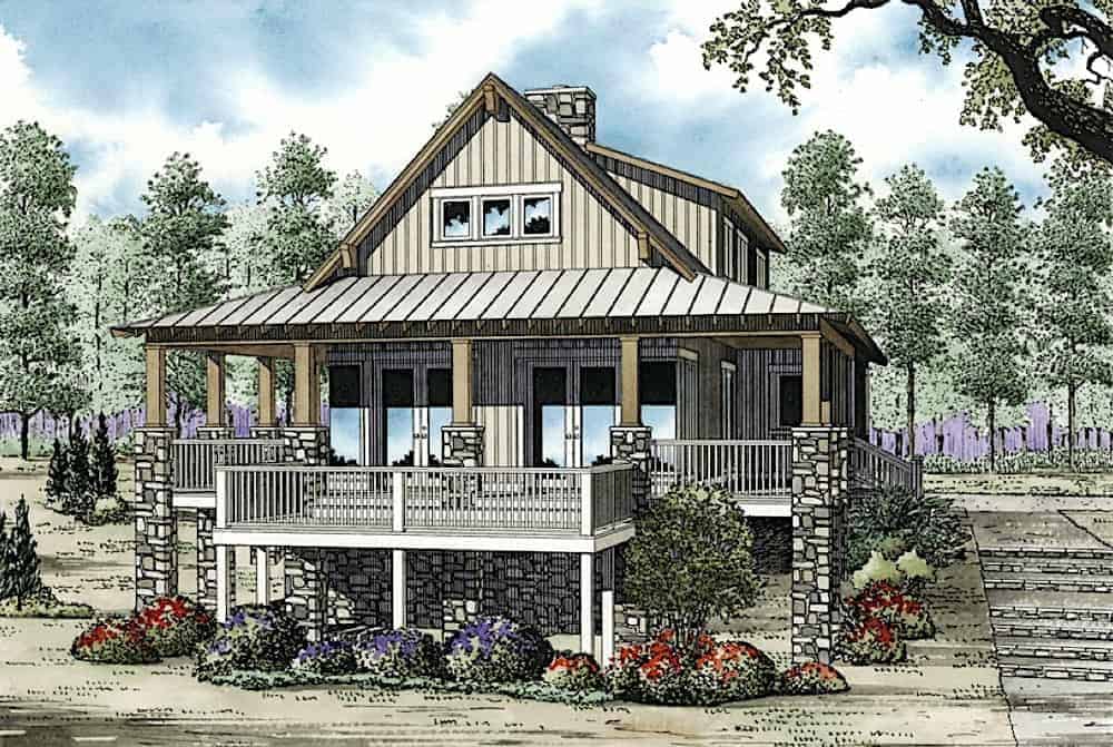 Front View of this 3-Bedroom, 2206 Sq Ft Plan - 153-1910