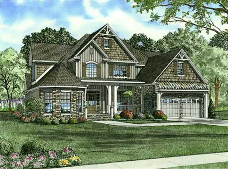 Home Plan Front Elevation of this 4-Bedroom,2815 Sq Ft Plan -153-1912