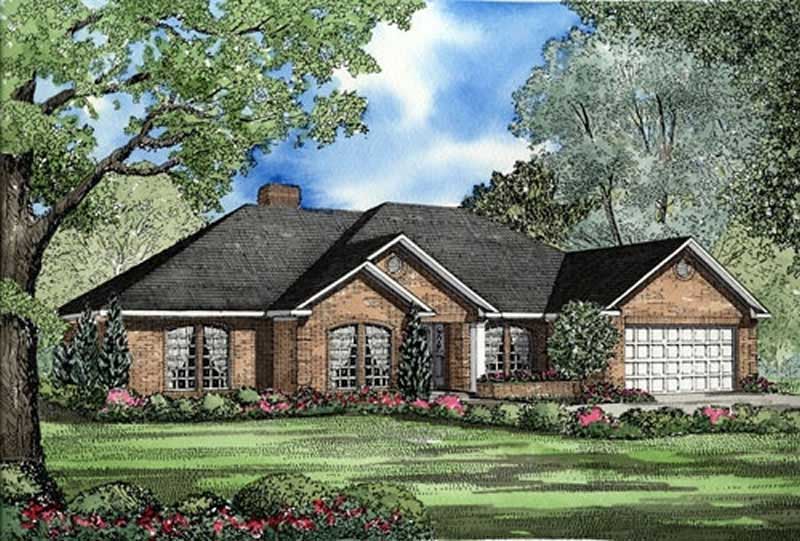 Front View of this 4-Bedroom, 2107 Sq Ft Plan - 153-1915