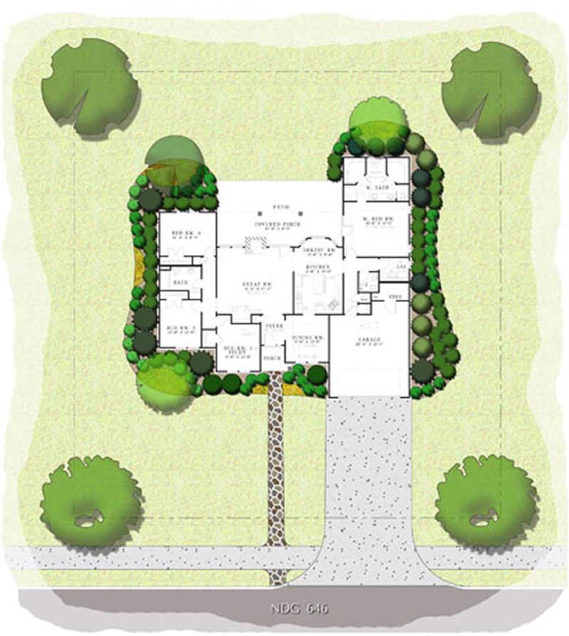 Aerial View of this 4-Bedroom, 2107 Sq Ft Plan - 153-1915