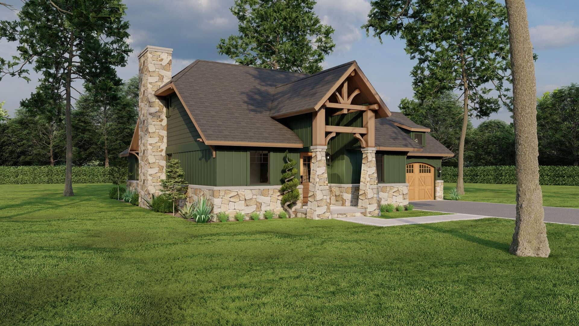 Left Side View of this 3-Bedroom,1282 Sq Ft Plan -153-1929