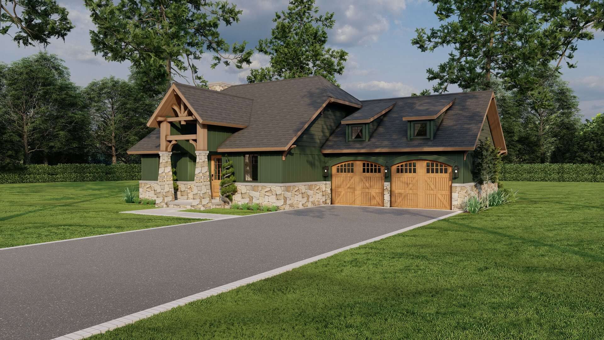 Right Side View of this 3-Bedroom,1282 Sq Ft Plan -153-1929