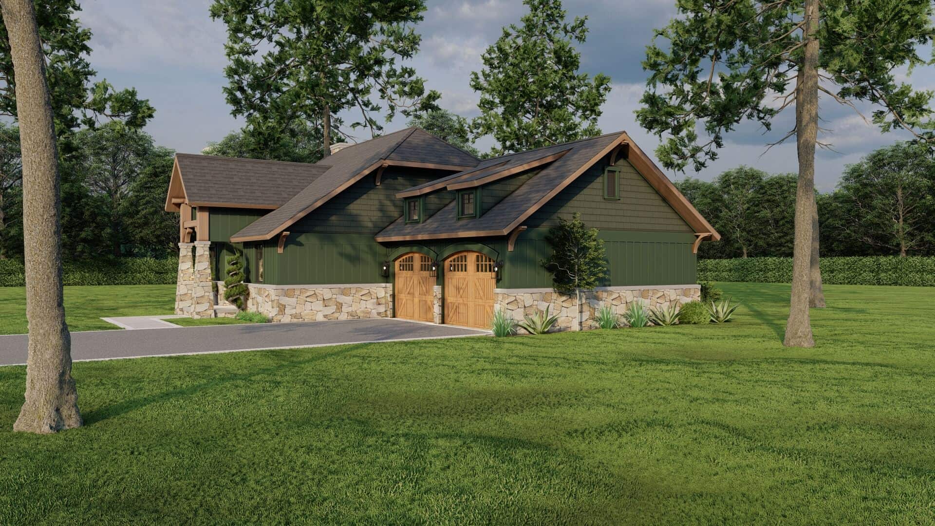 Right Side View of this 3-Bedroom,1282 Sq Ft Plan -153-1929