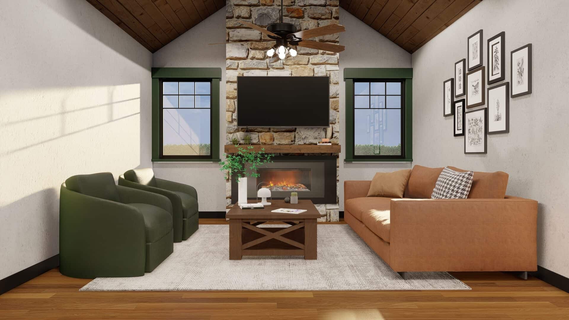 Great Room of this 3-Bedroom,1282 Sq Ft Plan -153-1929