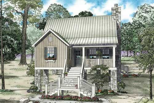 Front elevation of Country home (ThePlanCollection: House Plan #153-1932)
