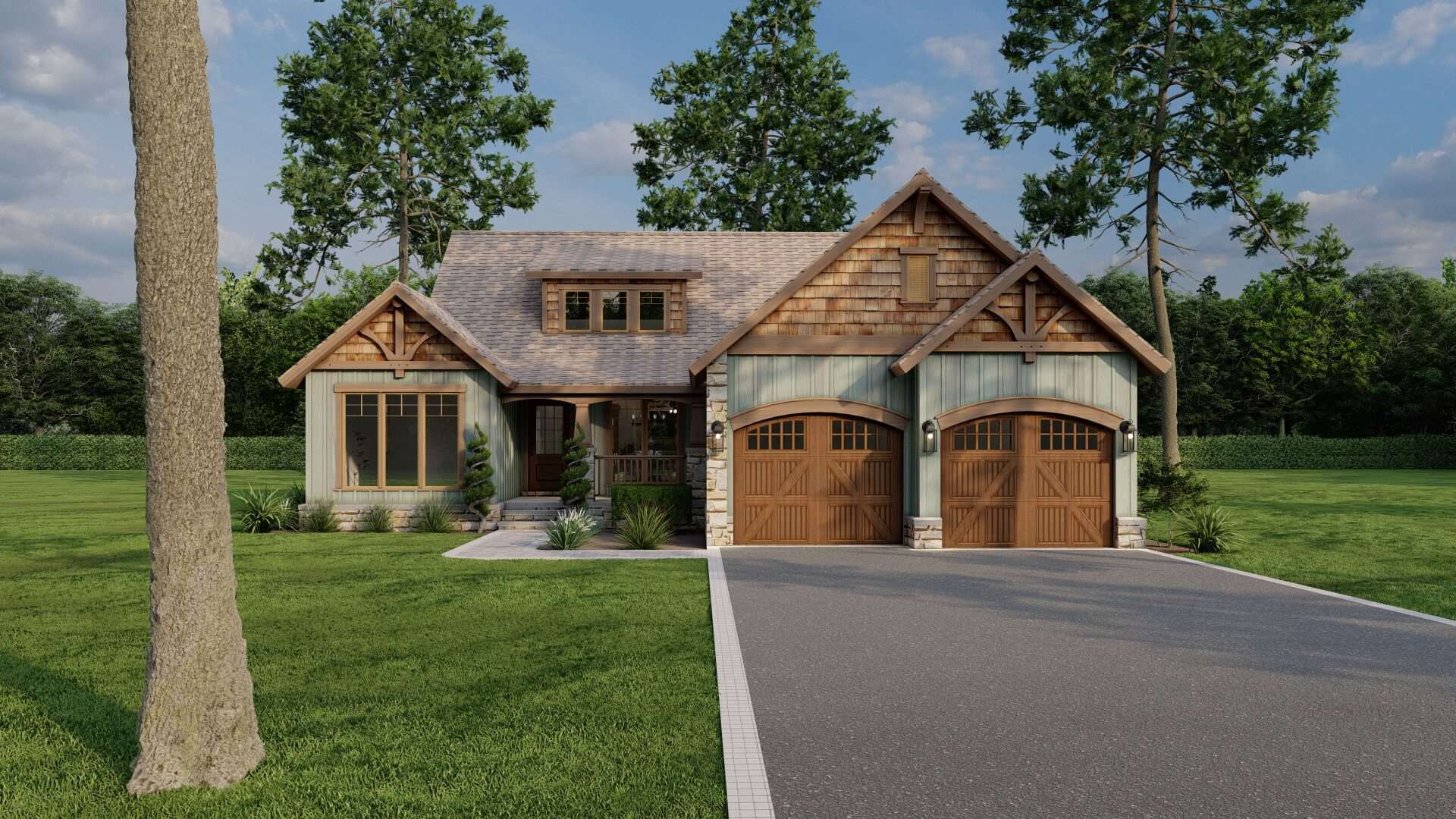 Front View of this 3-Bedroom,1485 Sq Ft Plan -153-1935