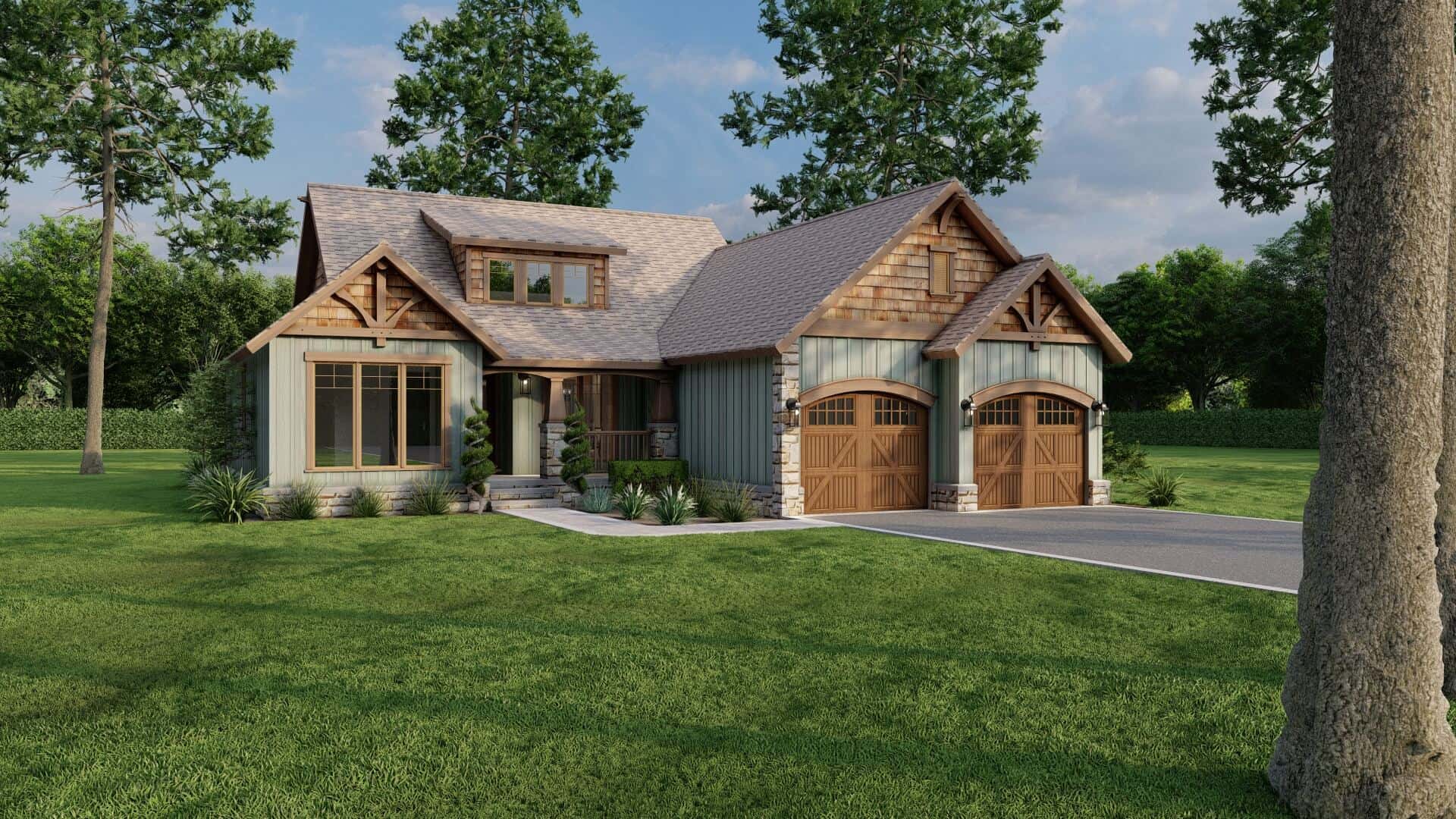Front View of this 3-Bedroom,1485 Sq Ft Plan -153-1935