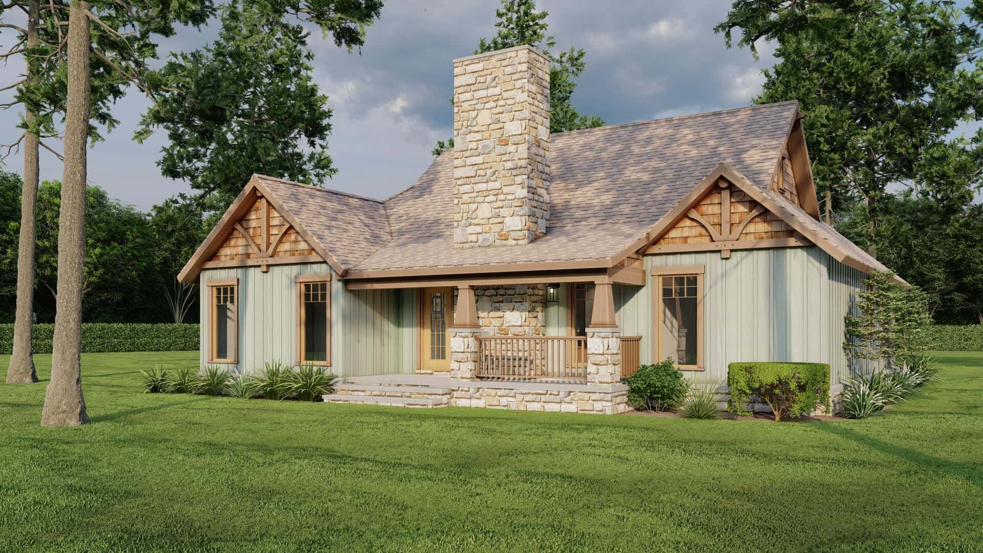 Rear View of this 3-Bedroom,1485 Sq Ft Plan -153-1935