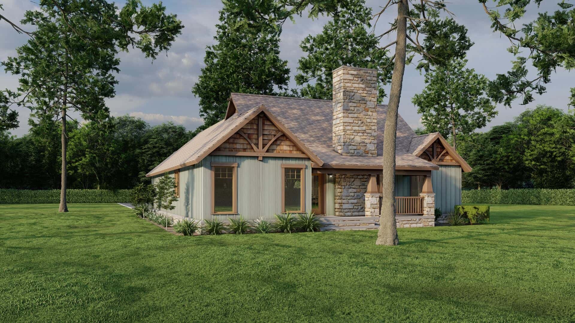 Rear View of this 3-Bedroom,1485 Sq Ft Plan -153-1935