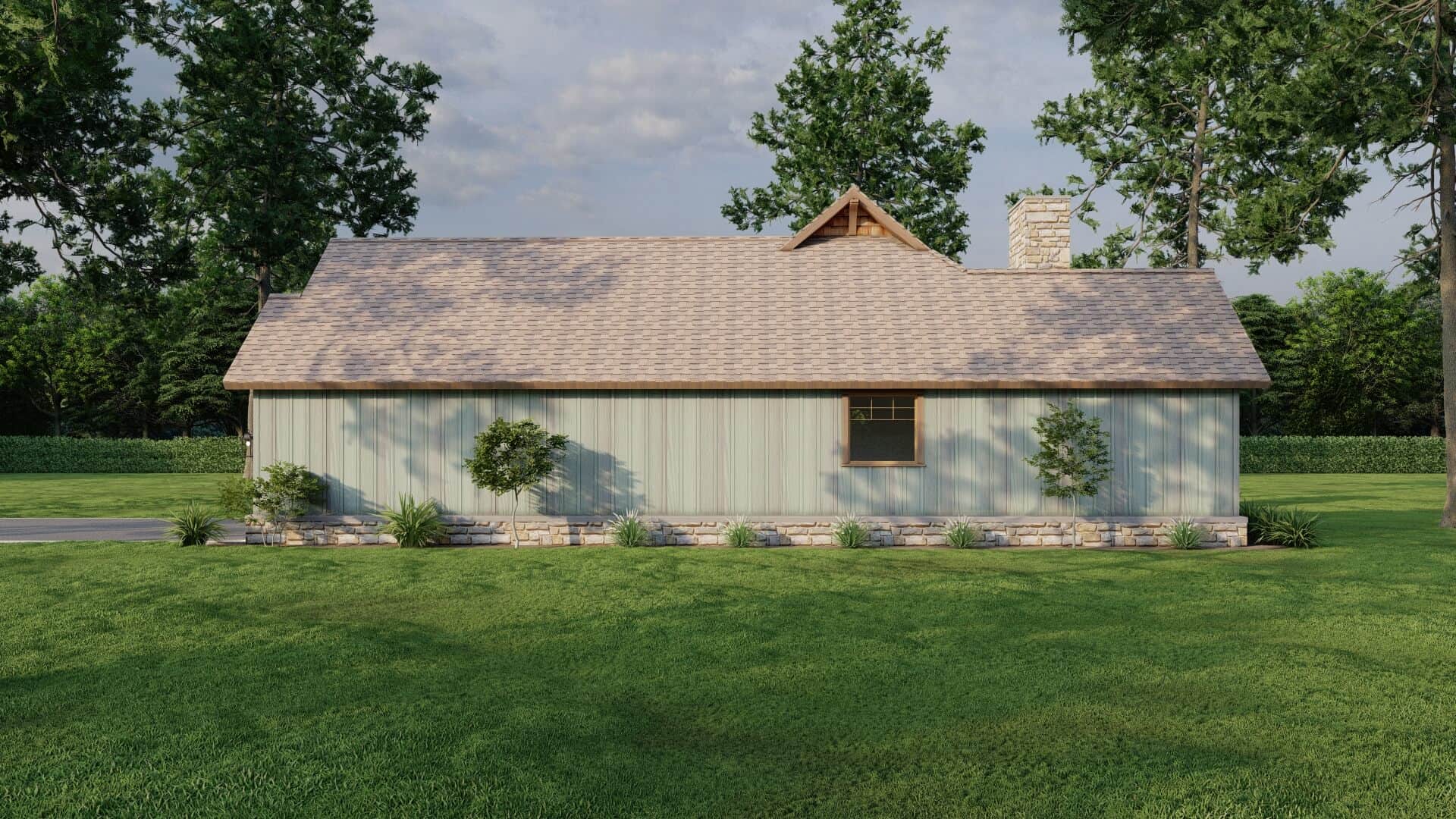 Right Side View of this 3-Bedroom,1485 Sq Ft Plan -153-1935