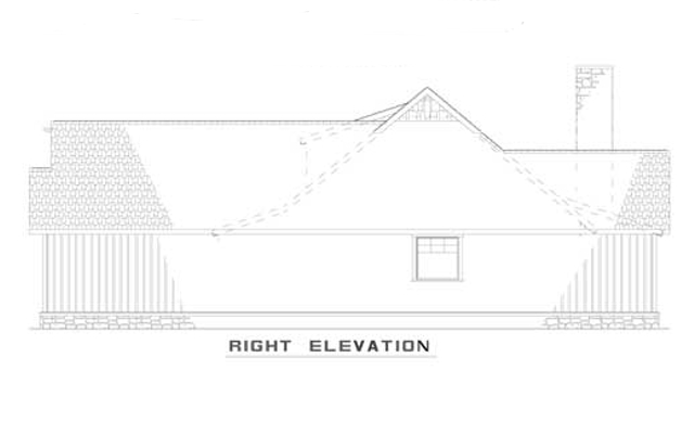 Home Plan Right Elevation of this 3-Bedroom,1485 Sq Ft Plan -153-1935