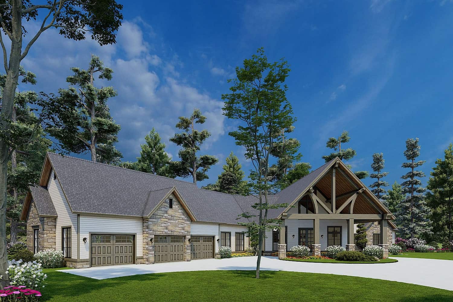 Left Side View of this 3-Bedroom, 6636 Sq Ft Plan - 153-1937