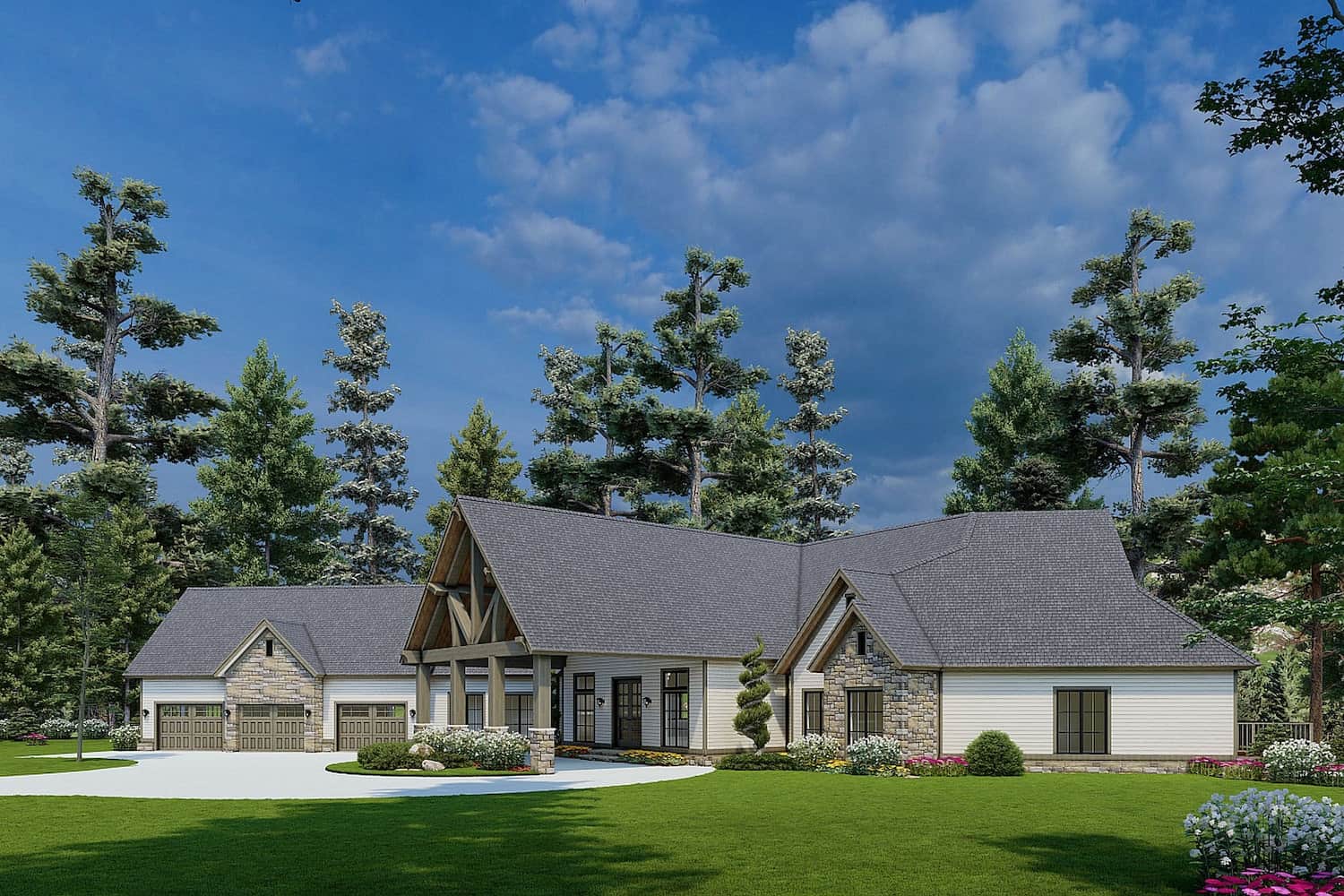 Right Side View of this 3-Bedroom, 6636 Sq Ft Plan - 153-1937