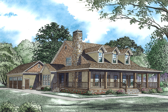 Left Side View of this 4-Bedroom, 2180 Sq Ft Plan - 153-1940