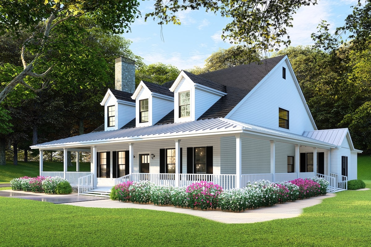 Right Side View of this 4-Bedroom, 2180 Sq Ft Plan - 153-1940