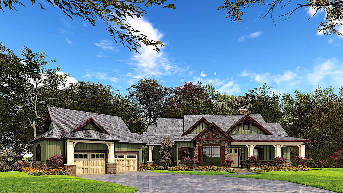 Texas Style House (Plan #153-1941) - The Plan Collection