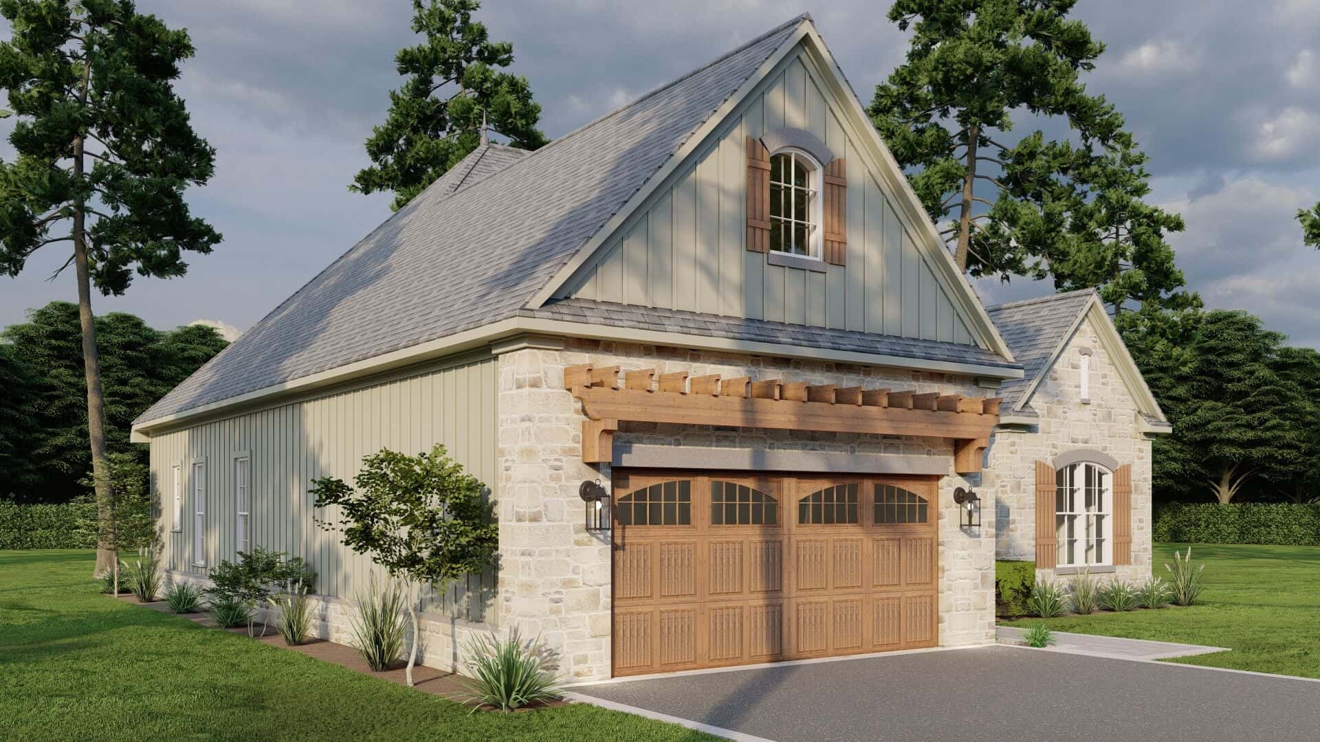 Left Side View of this 3-Bedroom,1711 Sq Ft Plan -153-1943