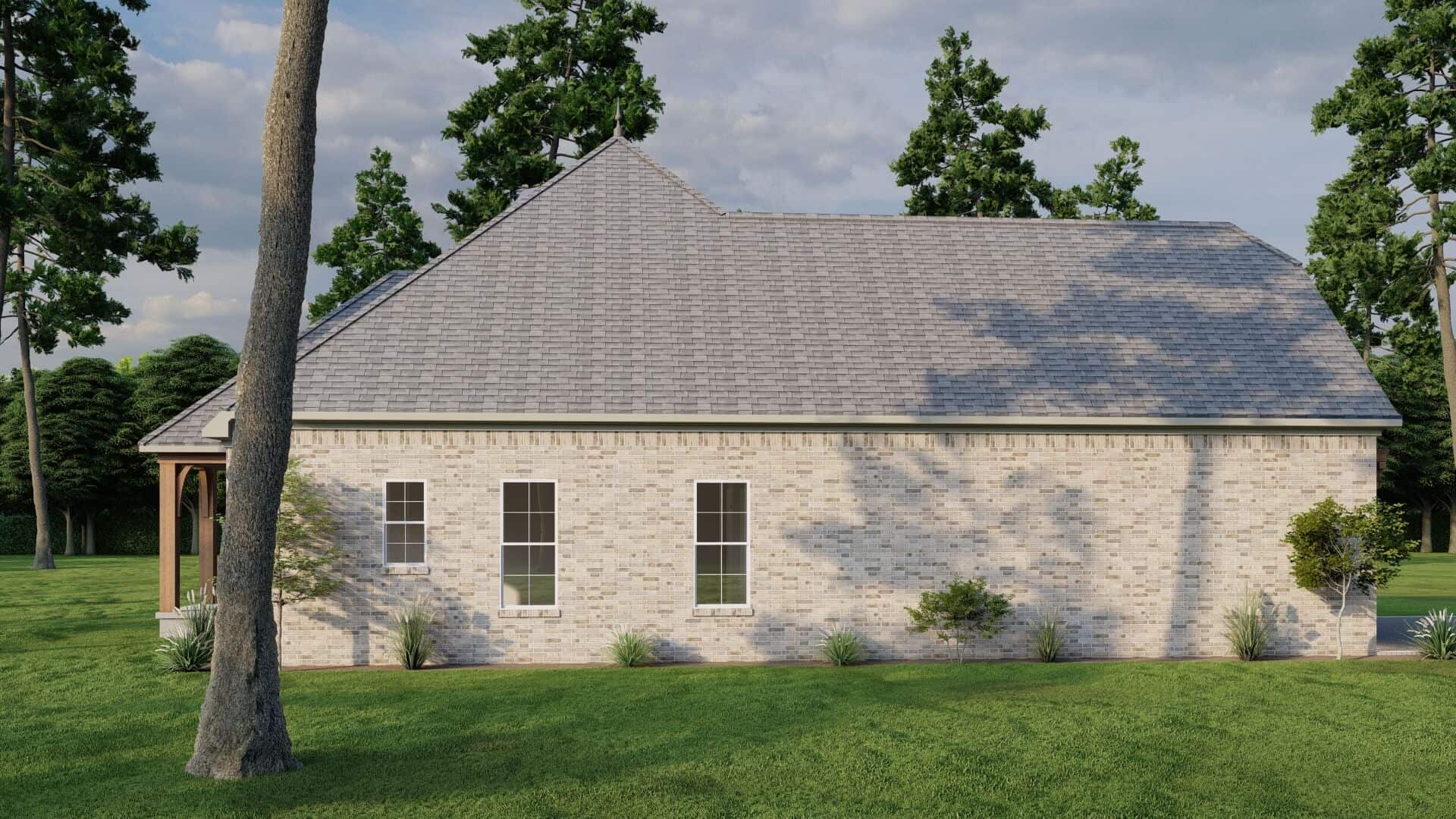 Left Side View of this 3-Bedroom,1711 Sq Ft Plan -153-1943