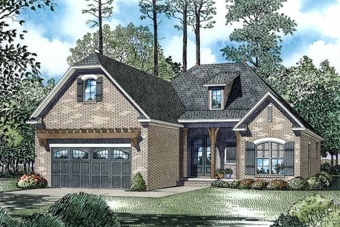 Front View of this 3-Bedroom, 1711 Sq Ft Plan - 153-1943