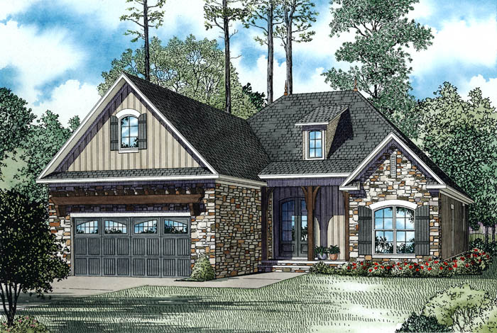 Front View of this 3-Bedroom, 1711 Sq Ft Plan - 153-1943