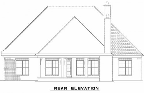 Home Plan Rear Elevation of this 3-Bedroom,2147 Sq Ft Plan -153-1946