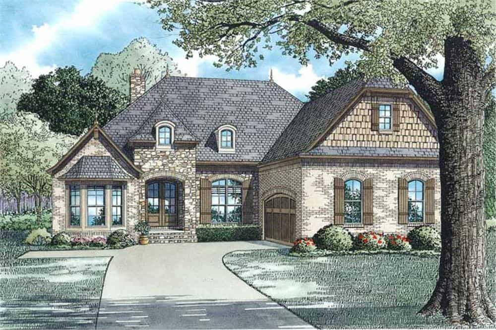 Left Side View of this 3-Bedroom, 2147 Sq Ft Plan - 153-1946