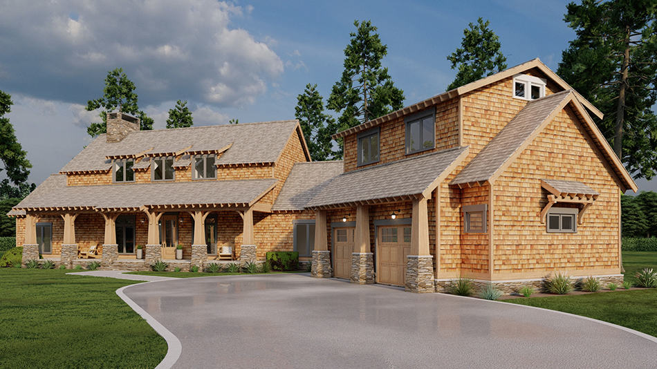 Right Side View of this 5-Bedroom,2555 Sq Ft Plan -153-1951