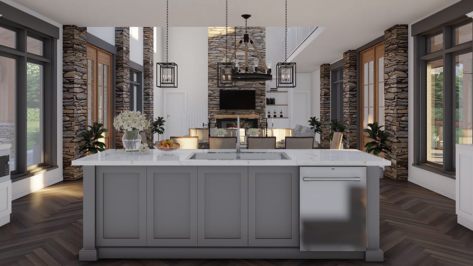 Kitchen: Kitchen Island of this 5-Bedroom,2555 Sq Ft Plan -153-1951