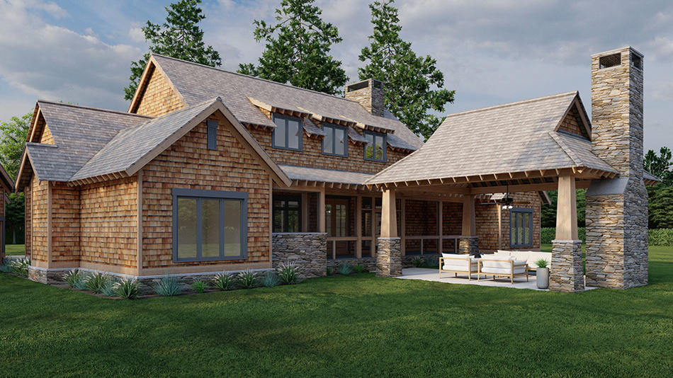 Rear View of this 5-Bedroom,2555 Sq Ft Plan -153-1951