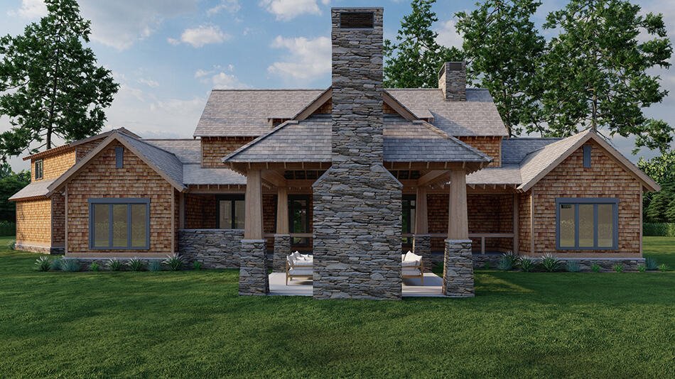 Rear View of this 5-Bedroom,2555 Sq Ft Plan -153-1951