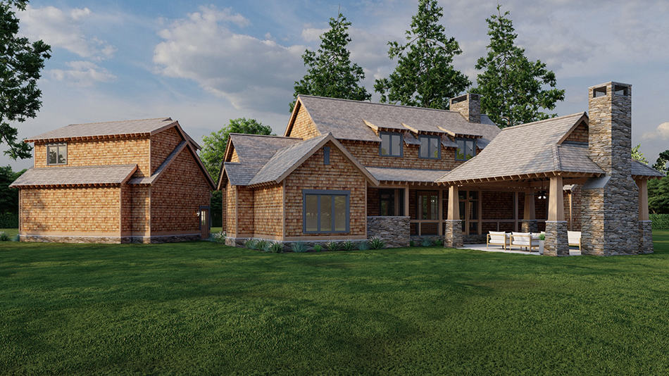 Rear View of this 5-Bedroom,2555 Sq Ft Plan -153-1951