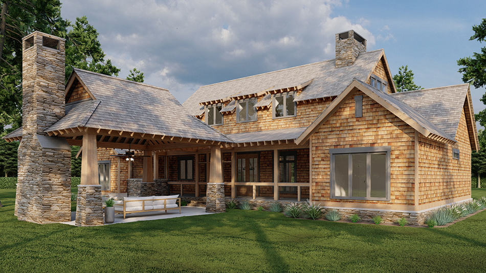 Rear View of this 5-Bedroom,2555 Sq Ft Plan -153-1951