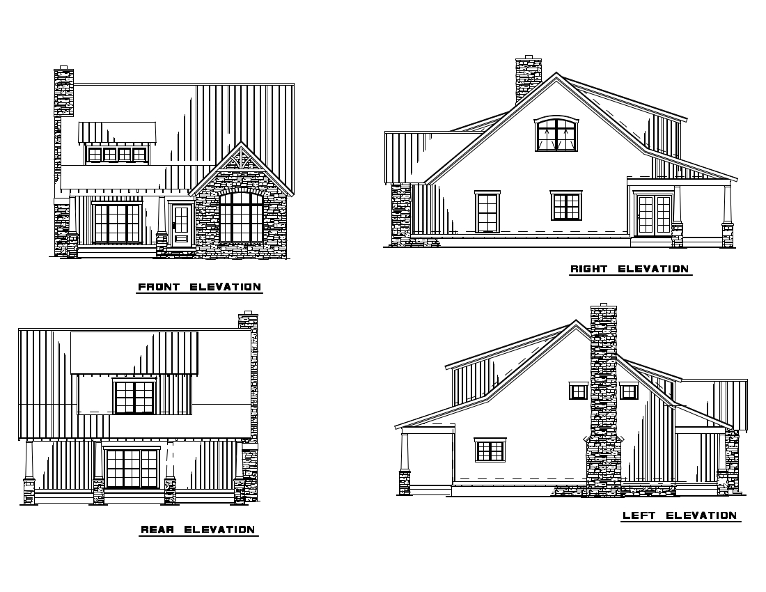 Home Plan Left Elevation of this 3-Bedroom,1874 Sq Ft Plan -153-1952