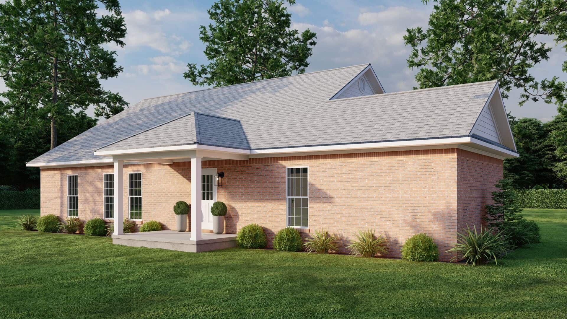 Rear View of this 4-Bedroom,1562 Sq Ft Plan -153-1954