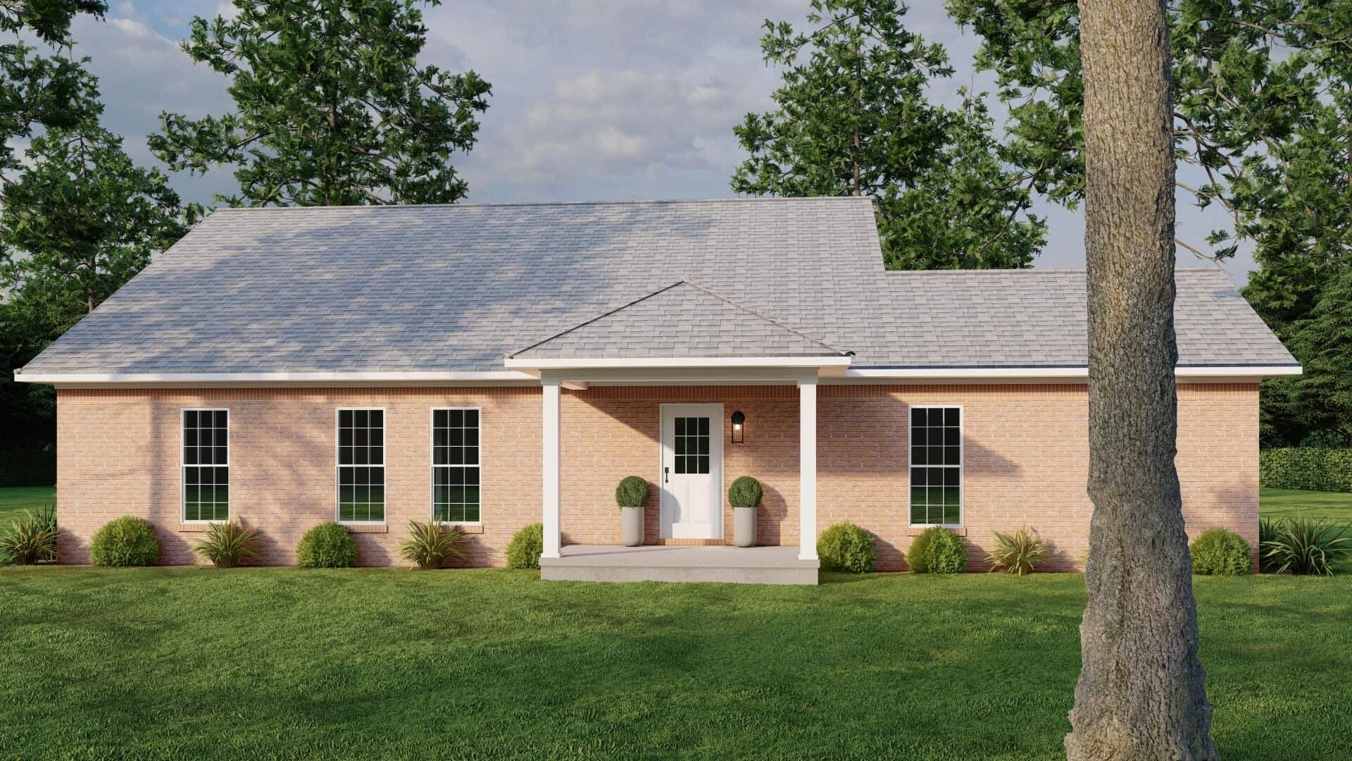 Rear View of this 4-Bedroom,1562 Sq Ft Plan -153-1954