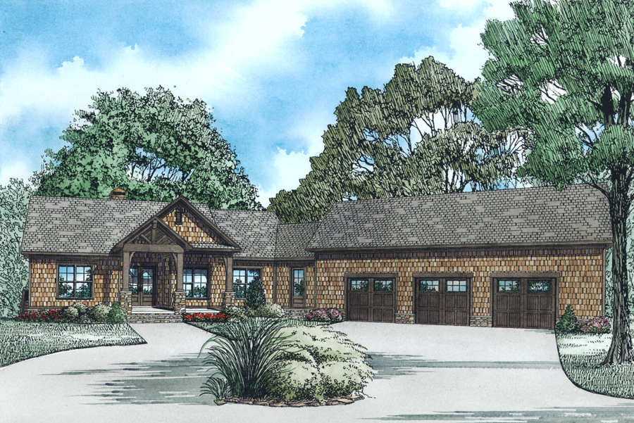 Craftsman House (#153-1977) at The Plan Collection.