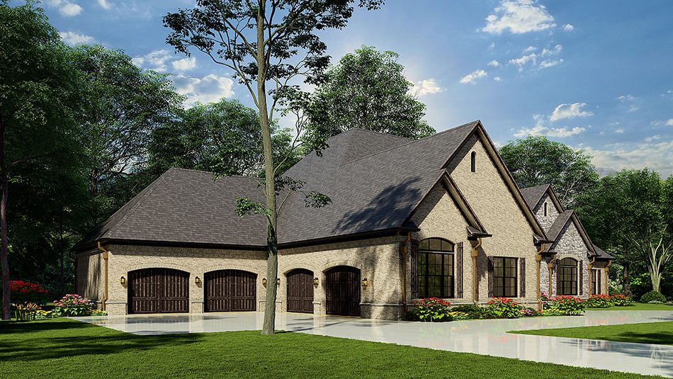 Left Side View of this 3-Bedroom, 4076 Sq Ft Plan - 153-1982