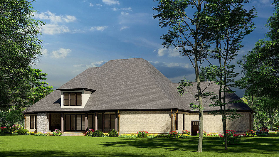 Rear View of this 3-Bedroom, 4076 Sq Ft Plan - 153-1982
