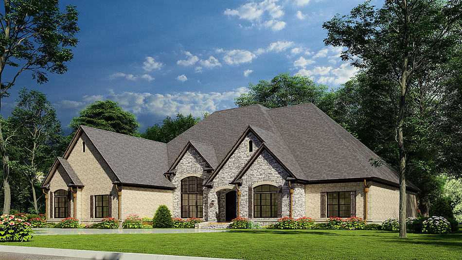 Right Side View of this 3-Bedroom, 4076 Sq Ft Plan - 153-1982