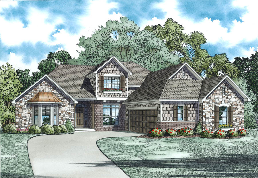 Front Elevation of this Contemporary House (#153-1986) at The Plan Collection.