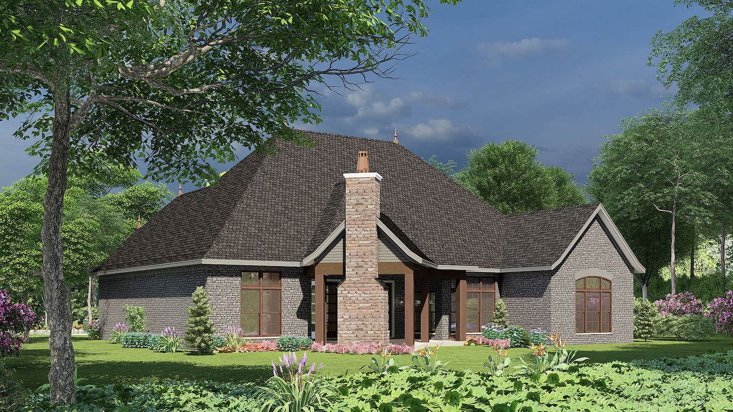 Rear View of this 3-Bedroom, 2408 Sq Ft Plan - 153-1992