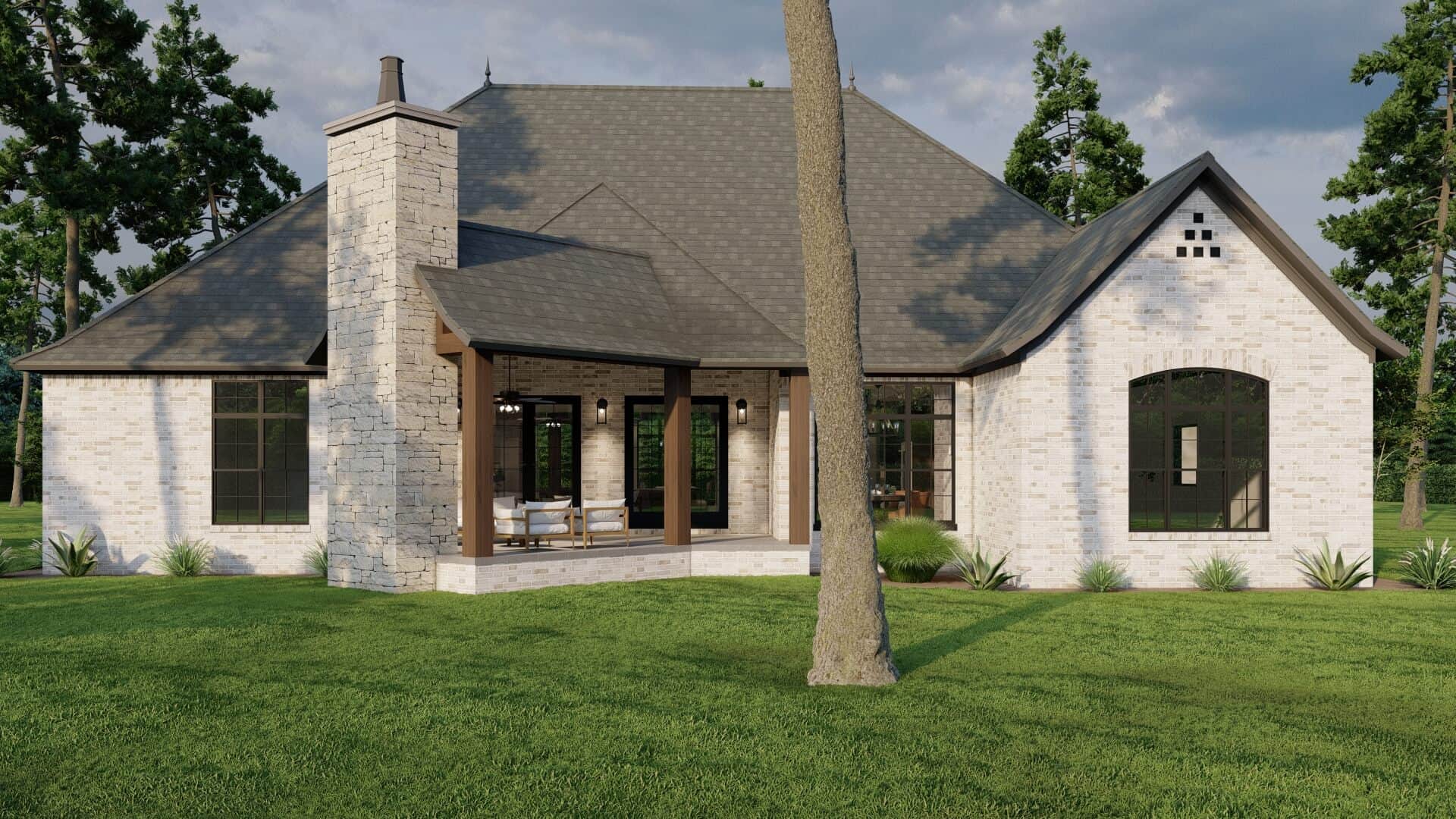 Rear View of this 4-Bedroom,2631 Sq Ft Plan -153-1993