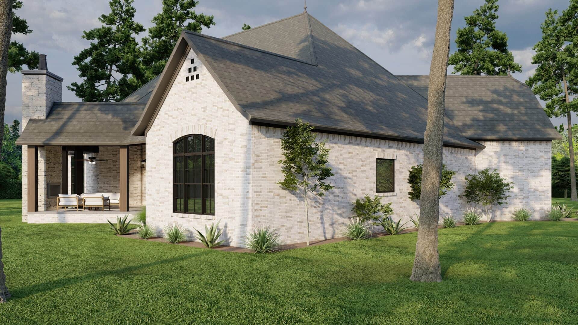 Rear View of this 4-Bedroom,2631 Sq Ft Plan -153-1993