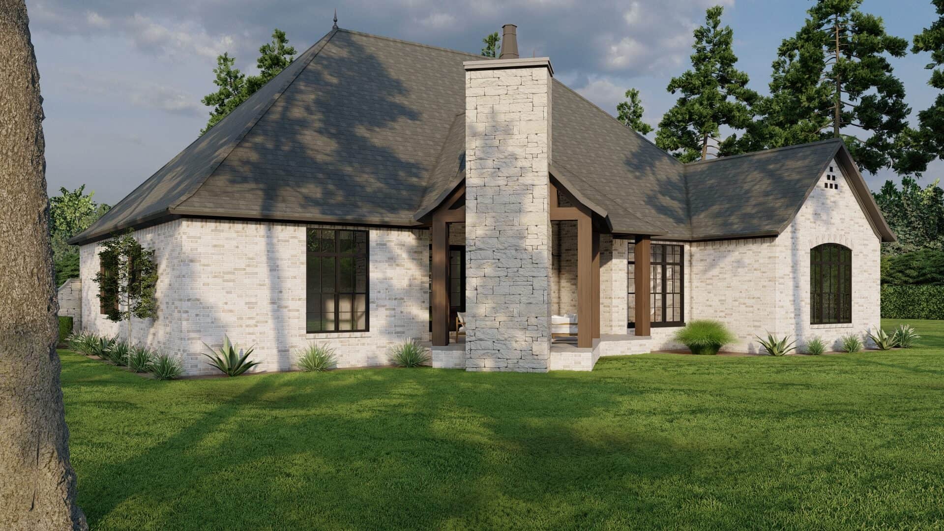 Rear View of this 4-Bedroom,2631 Sq Ft Plan -153-1993