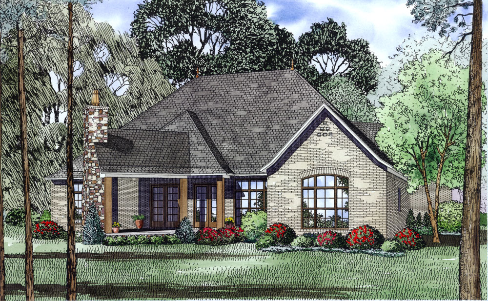 Home Plan Rear Elevation of this 4-Bedroom,2631 Sq Ft Plan -153-1993