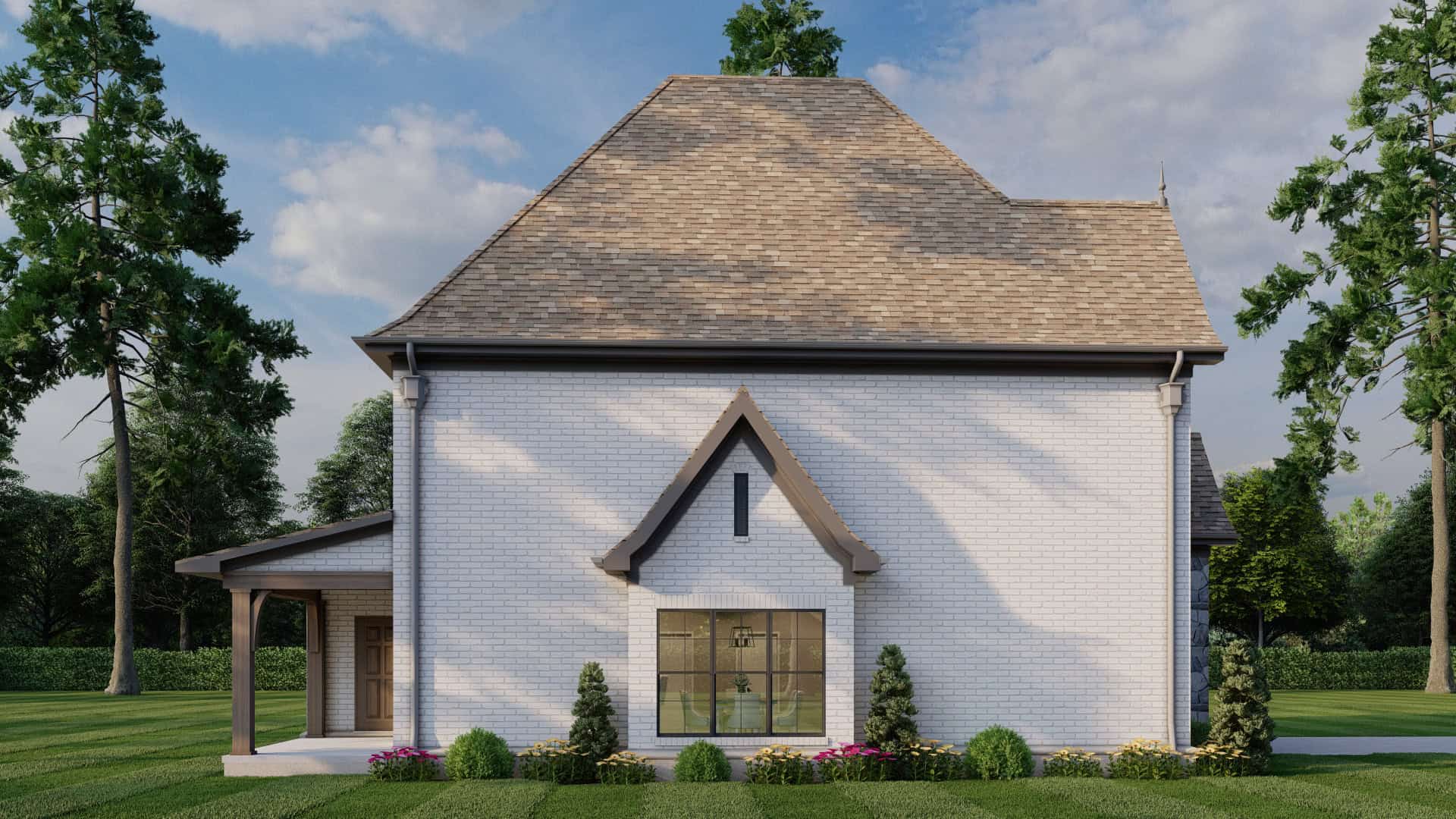 Home Plan Left Elevation of this 2-Bedroom,1510 Sq Ft Plan -153-1998