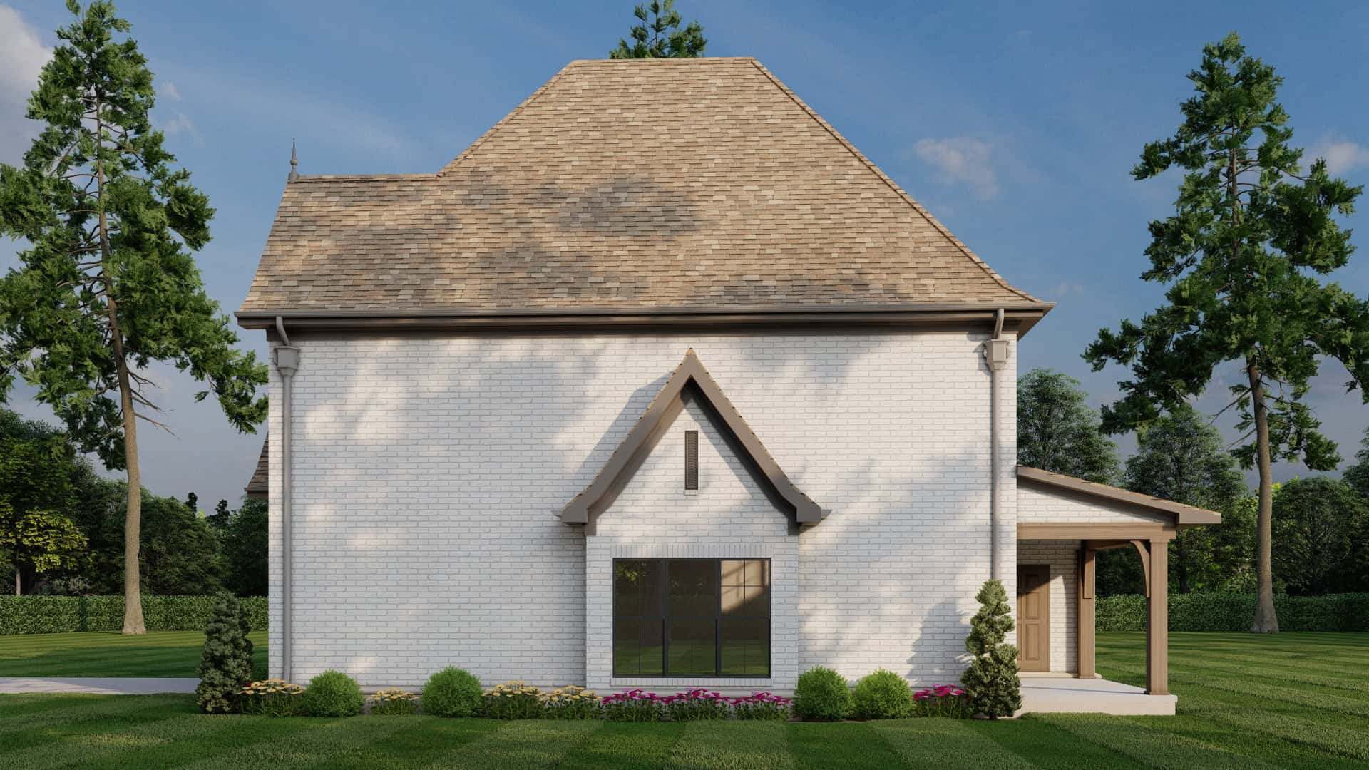 Home Plan Right Elevation of this 2-Bedroom,1510 Sq Ft Plan -153-1998