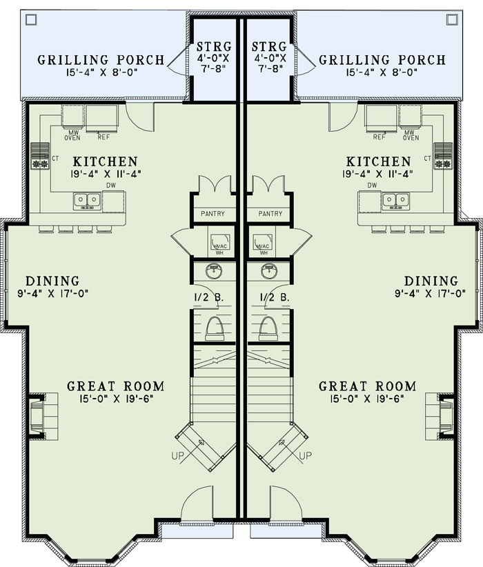 Floor Plan First Story of Multi-Unit Plan #153-1999