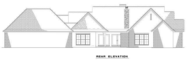 Home Plan Rear Elevation of this 3-Bedroom,2118 Sq Ft Plan -153-2004