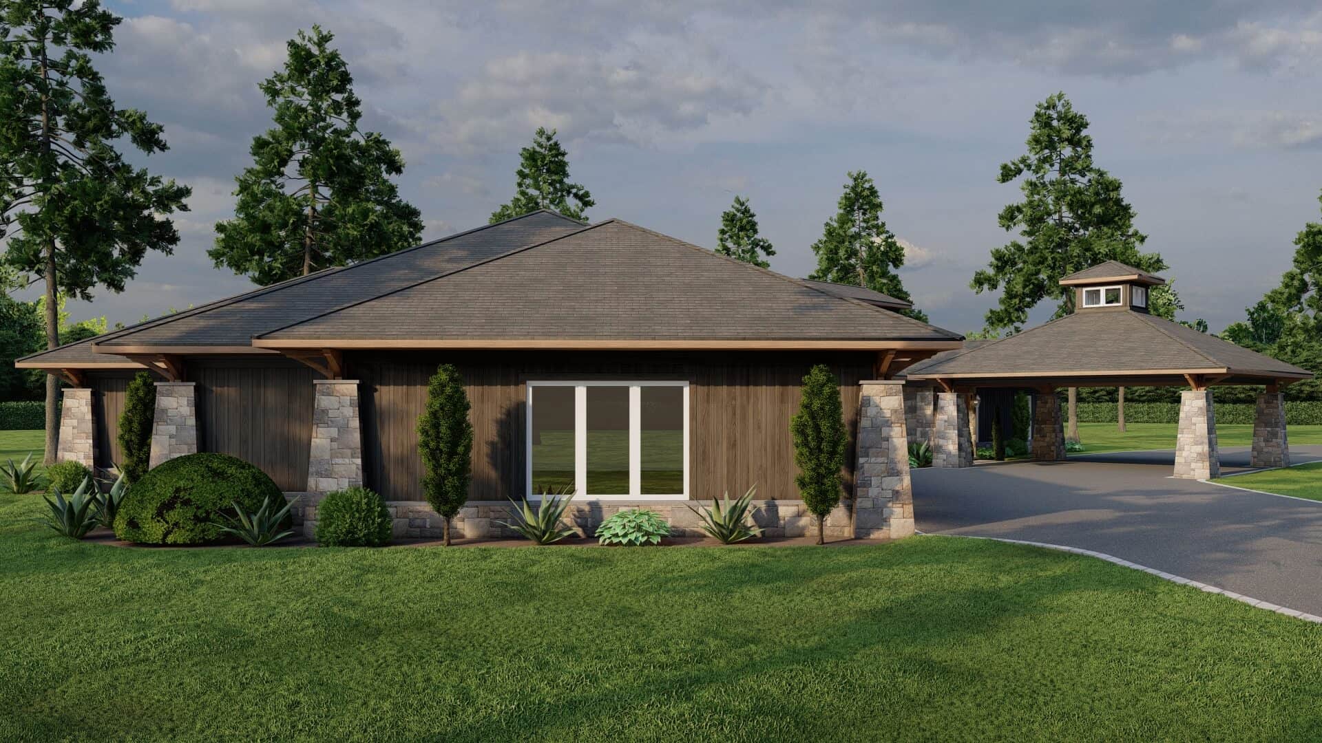 Left Side View of this 3-Bedroom,4183 Sq Ft Plan -153-2005